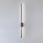 Aplică de perete LED Flash negru/nuc înălțime 108 cm 1 bec
