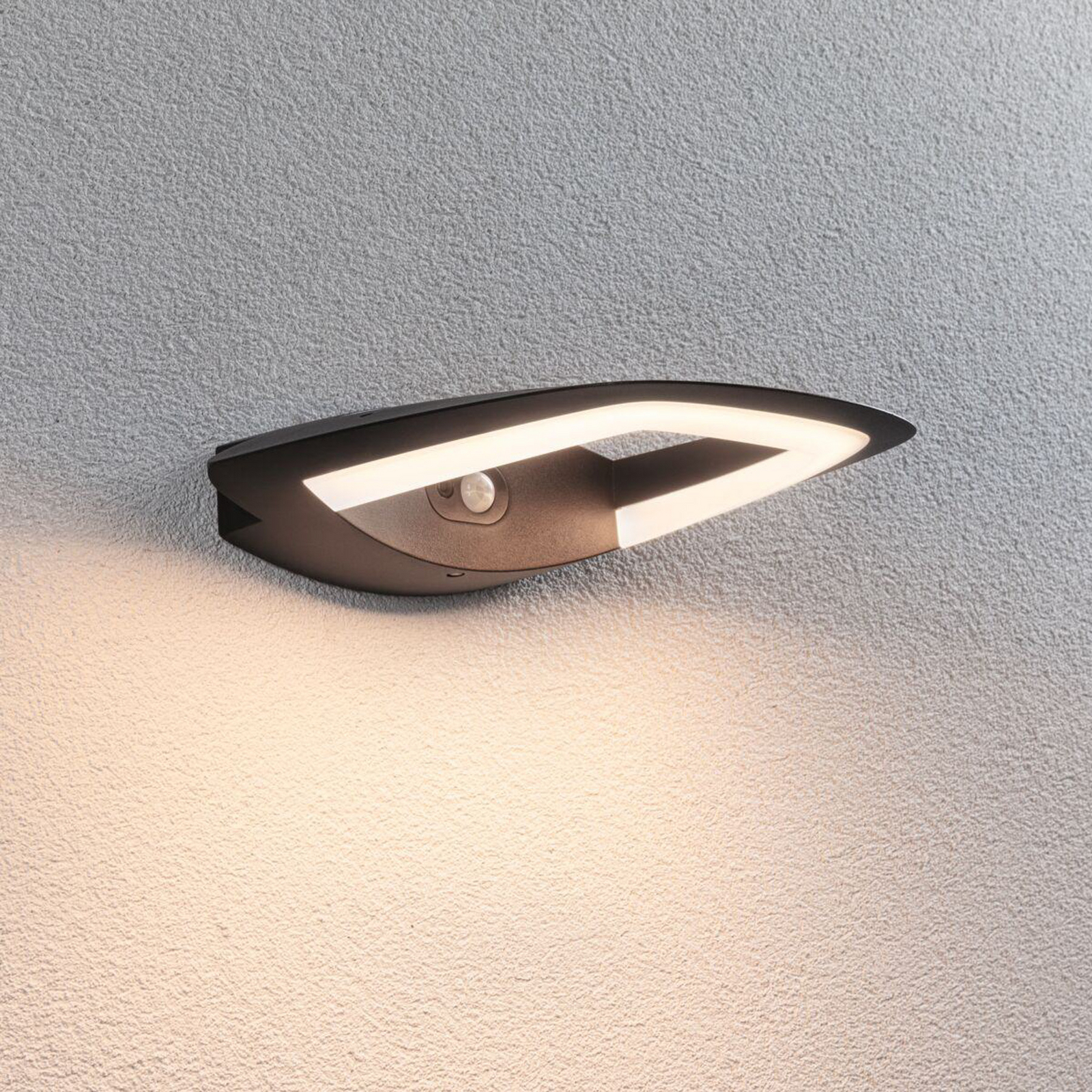 Paulmann LED-Sensor-Außenwandlampe Akena, anthrazit Alu IP44
