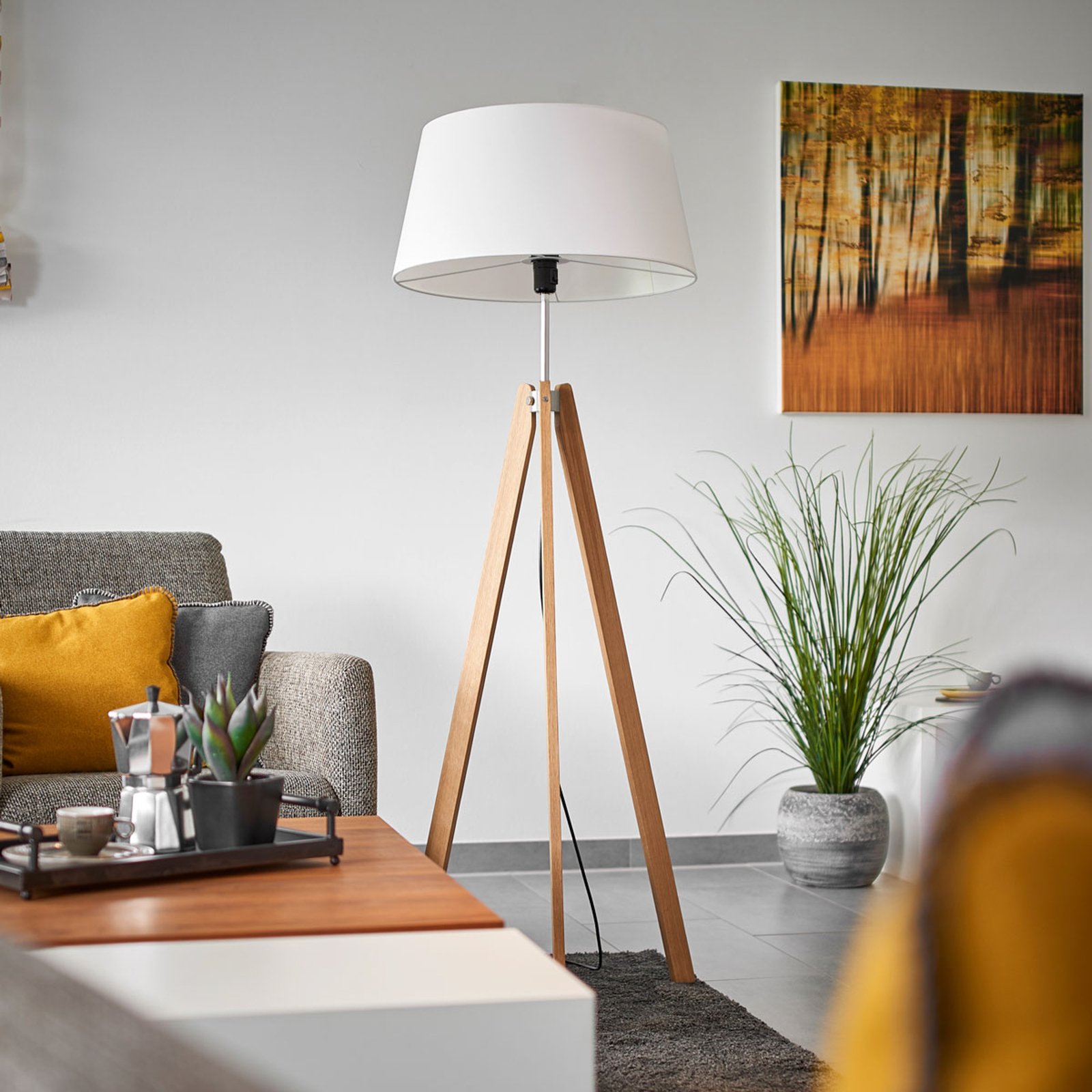 Thea Lampadaire White/Oak - Lucande