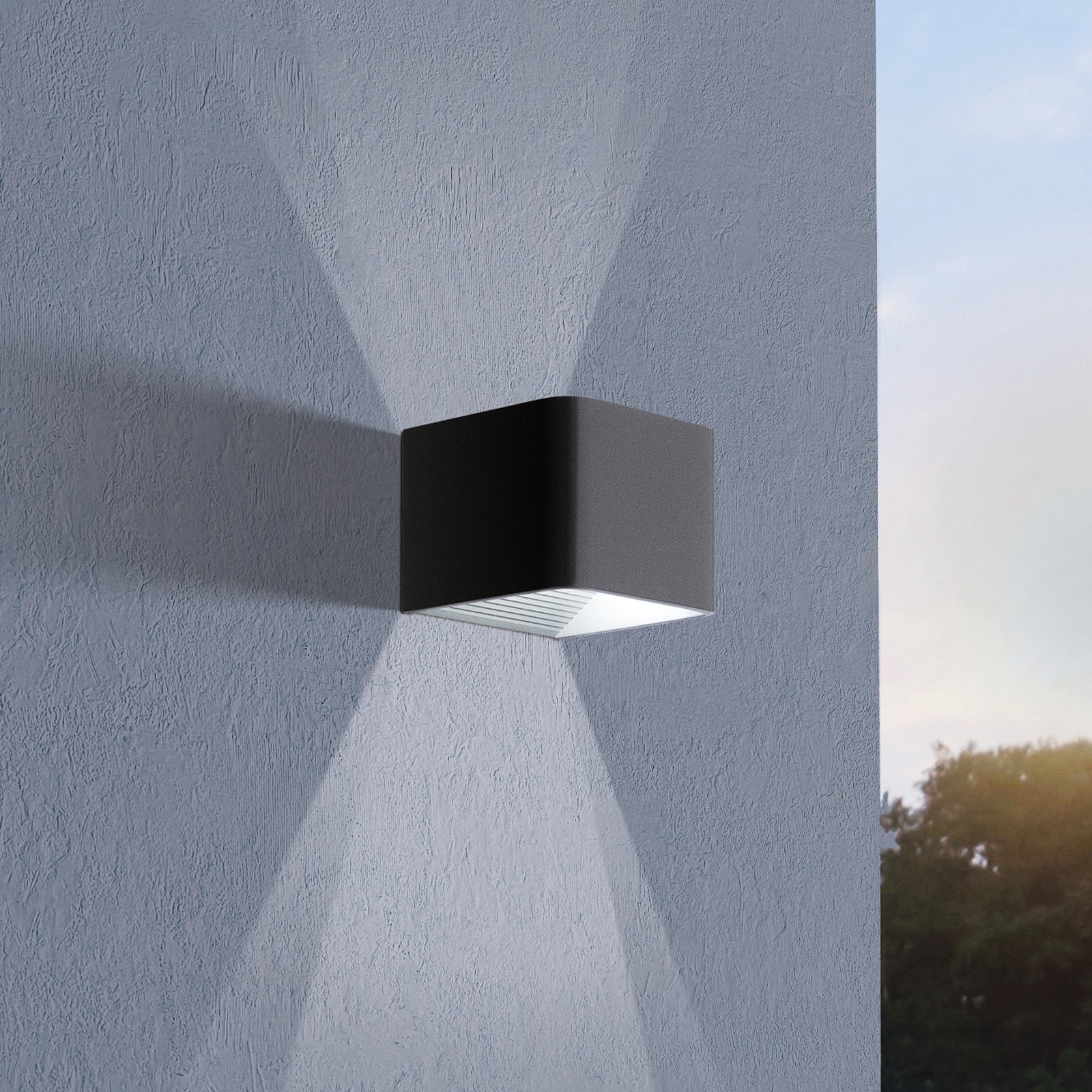 Aplică LED de exterior Doninni 1, Up&Down, negru