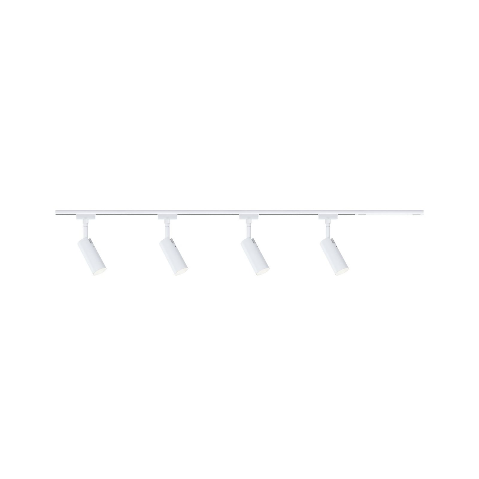 Set Paulmann URail Tubo, alb, 4 becuri, alimentare centrală Set Paulmann URail Tubo, alb, 4 becuri, alimentare centrală
