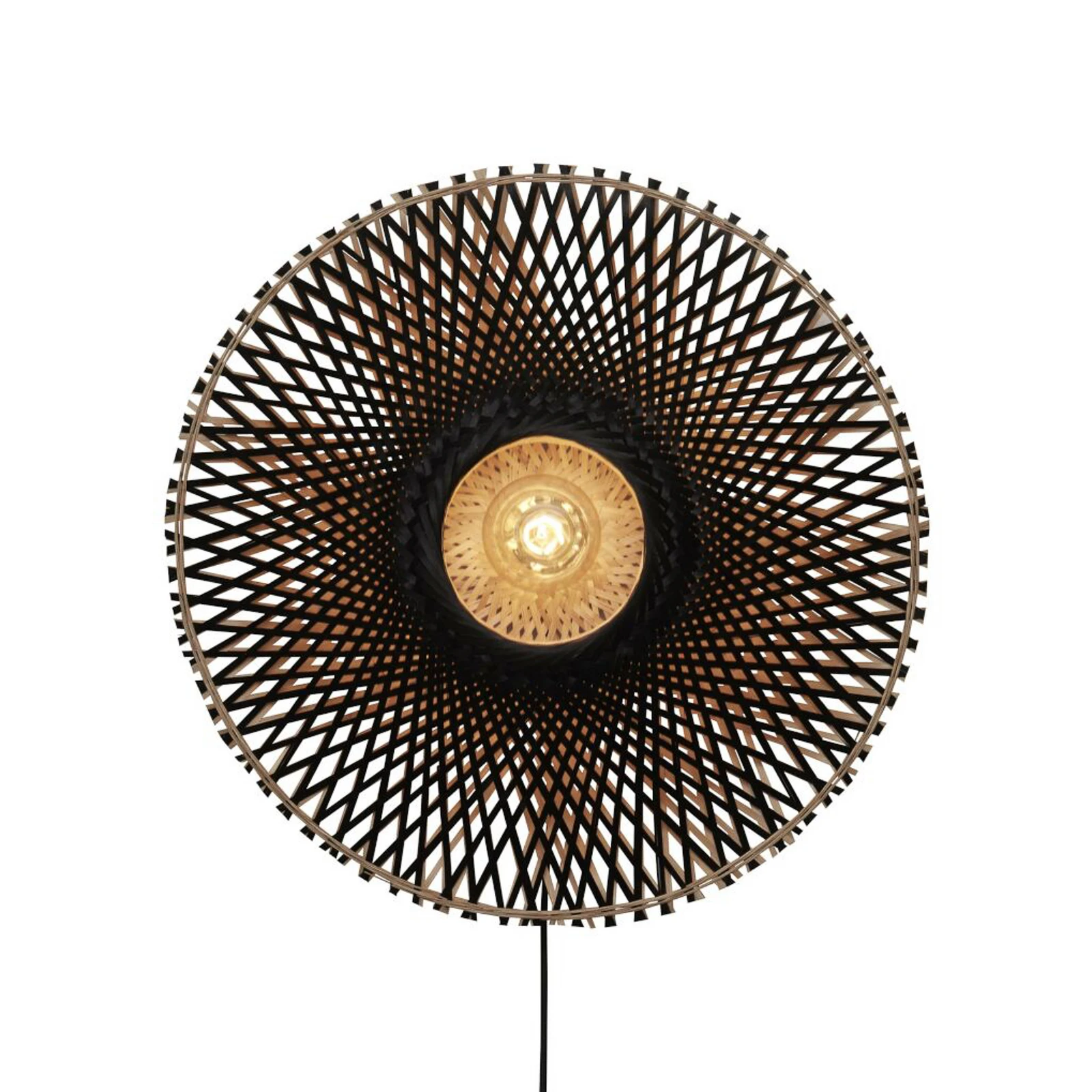 GOOD & MOJO Kalimantan Wand, noir/naturel, Ø 60 cm