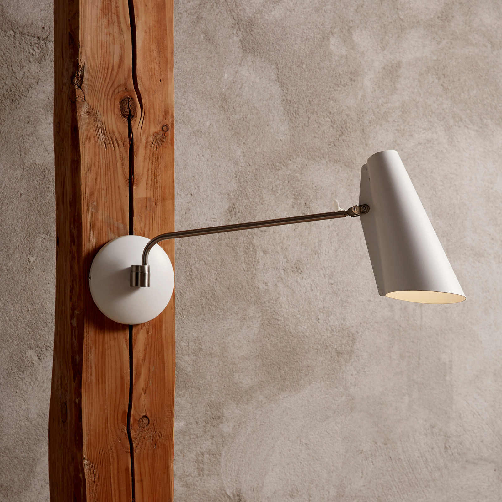 Aplică de perete Northern Birdy Swing alb/oțel - Camera de zi / sufragerie - Design - alb argintiu - Metal