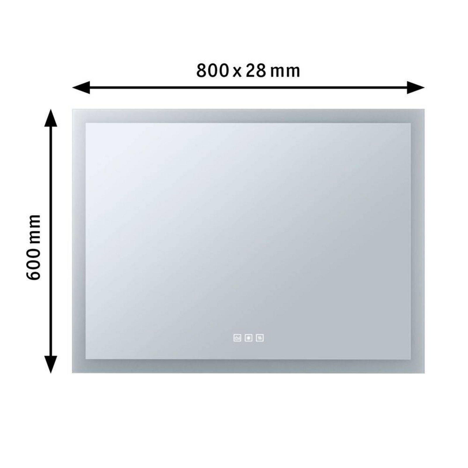 Mirra LED Mirror 60x80 IP44 Krom/Bijela - Paulmann