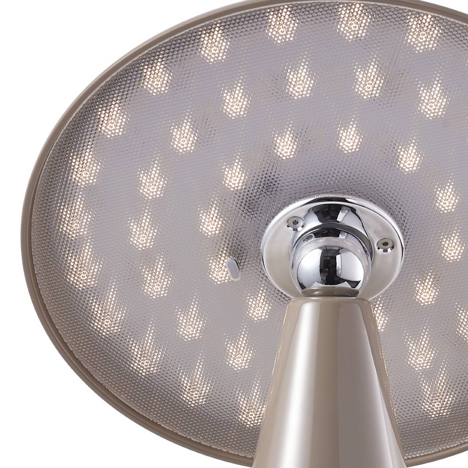 Beacon Lighting Lampe à poser LED rechargeable Beacon Kinoko, marron, 27 cm, CCT