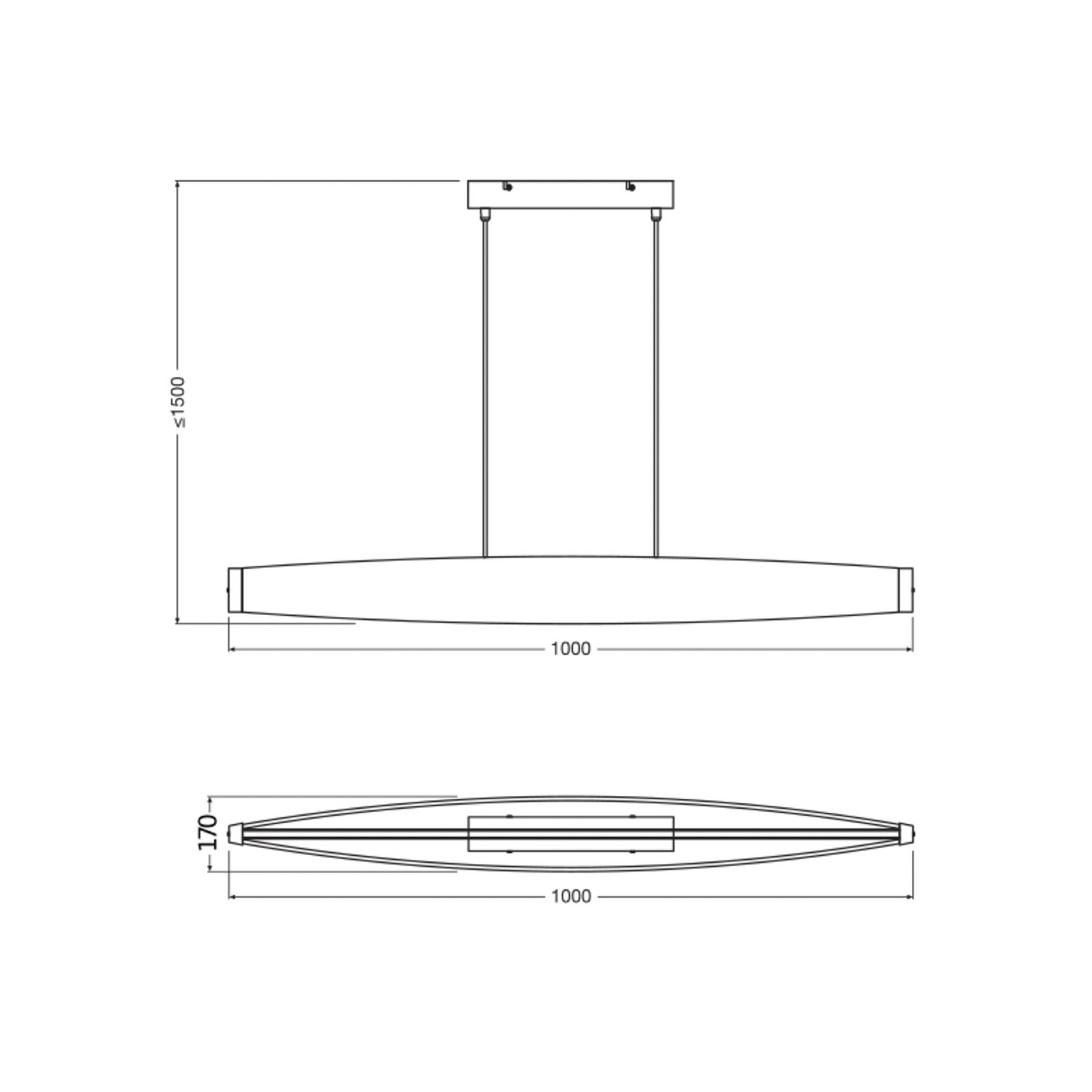OSRAM LED-Hängelampe Decor Flat Felt, grau, Filz, 3.000 K