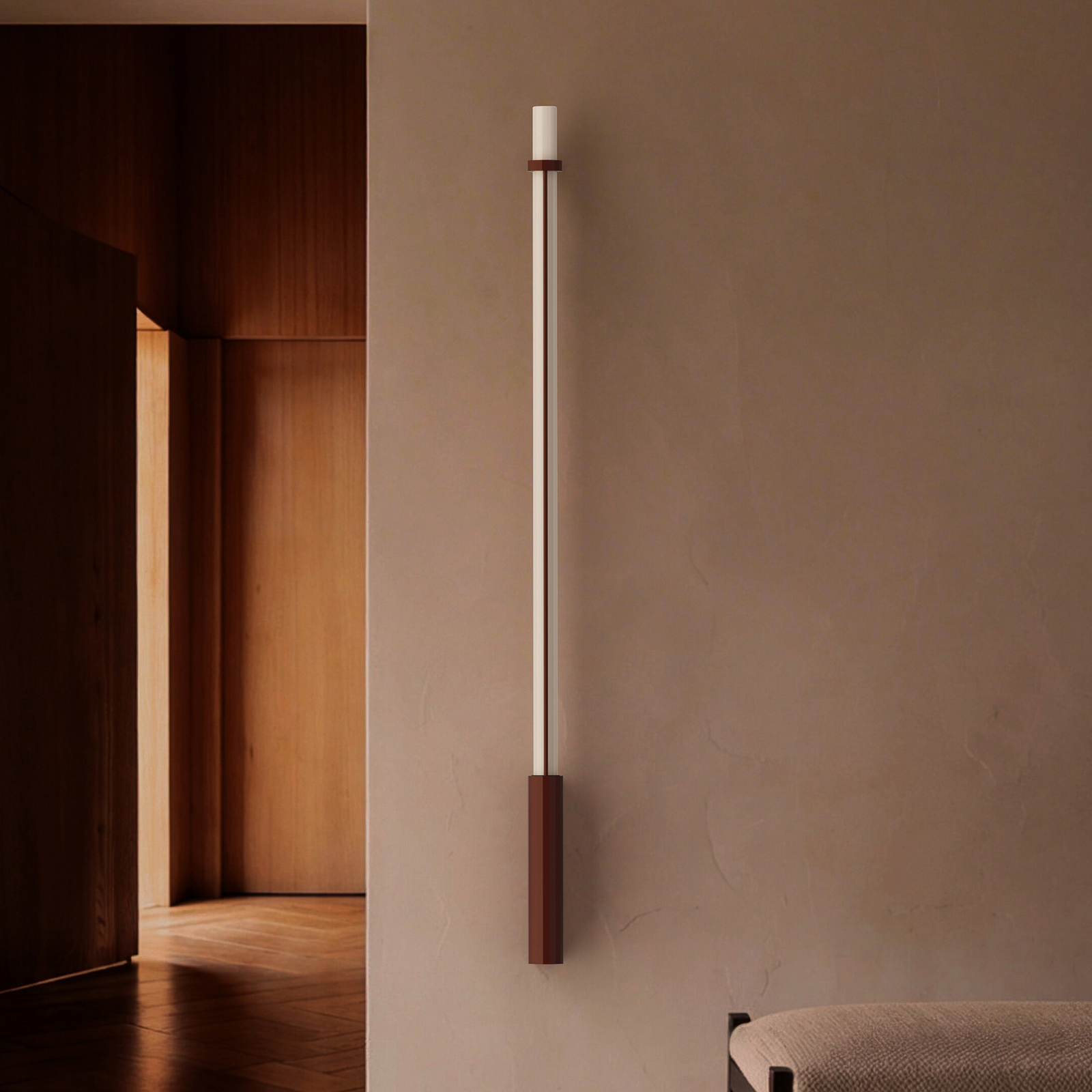 Applique murale LED « In Fine », rouge, hauteur 160 cm, IP65 - DCW Applique murale LED « In Fine », rouge, hauteur 160 cm, IP65 - DCW