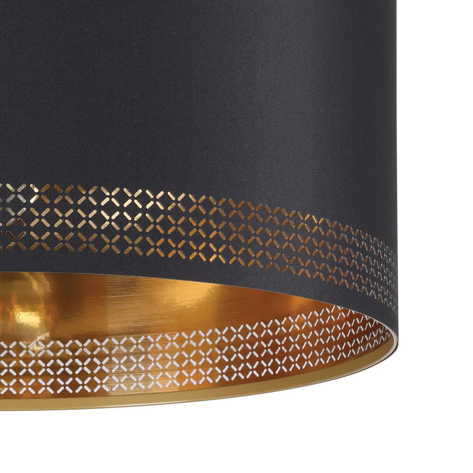 Lampa sufitowa Esteperra wytłoczona, czarna/złota