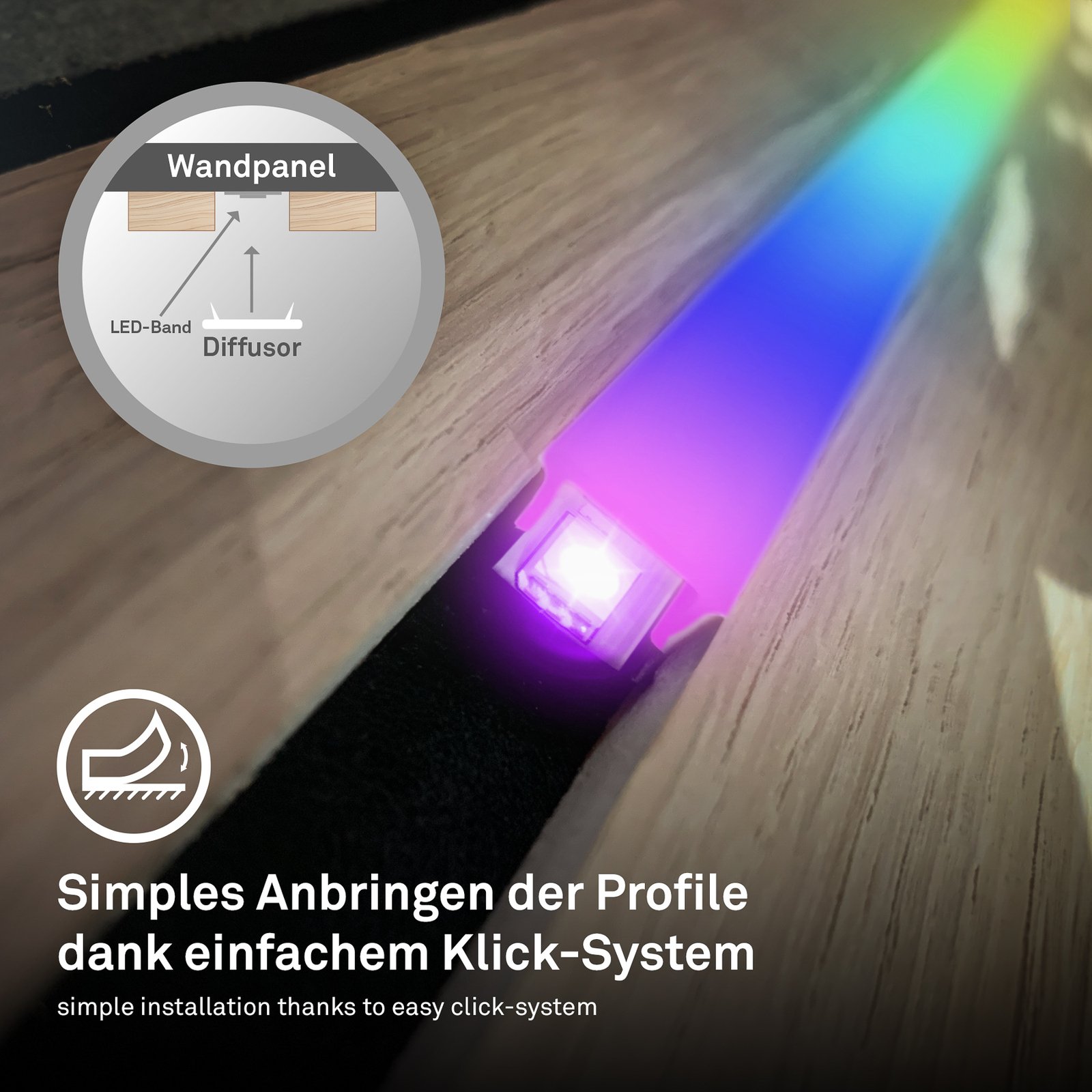 LED-Stripe Pimp your panel, Starterset, RGBW, Länge 2,6 m