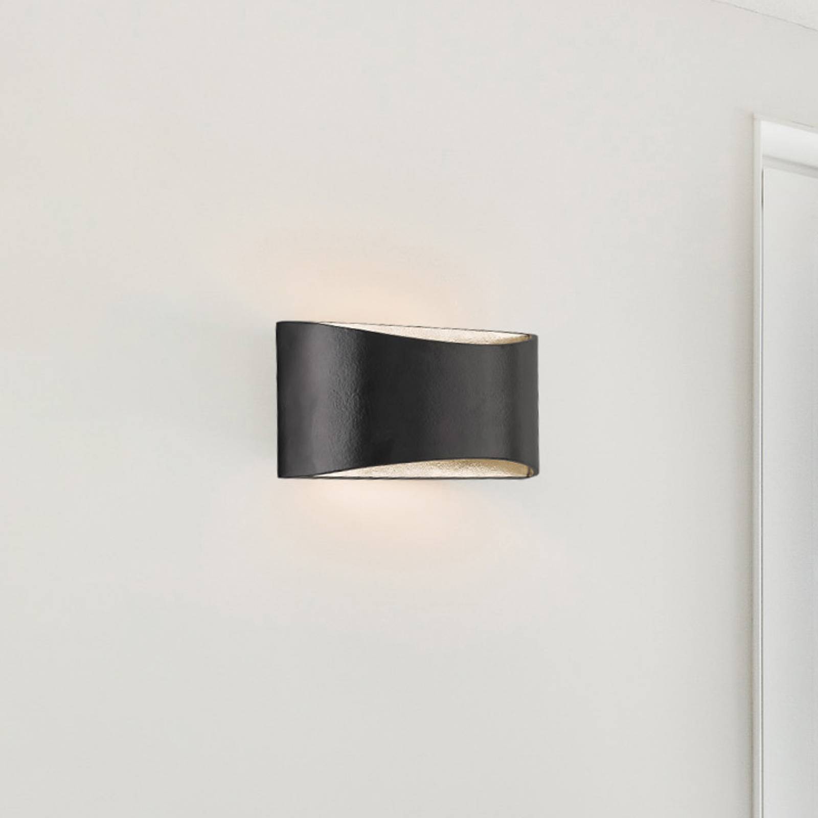 FISCHER & HONSEL LED-vegglampe Arles dimbar svart