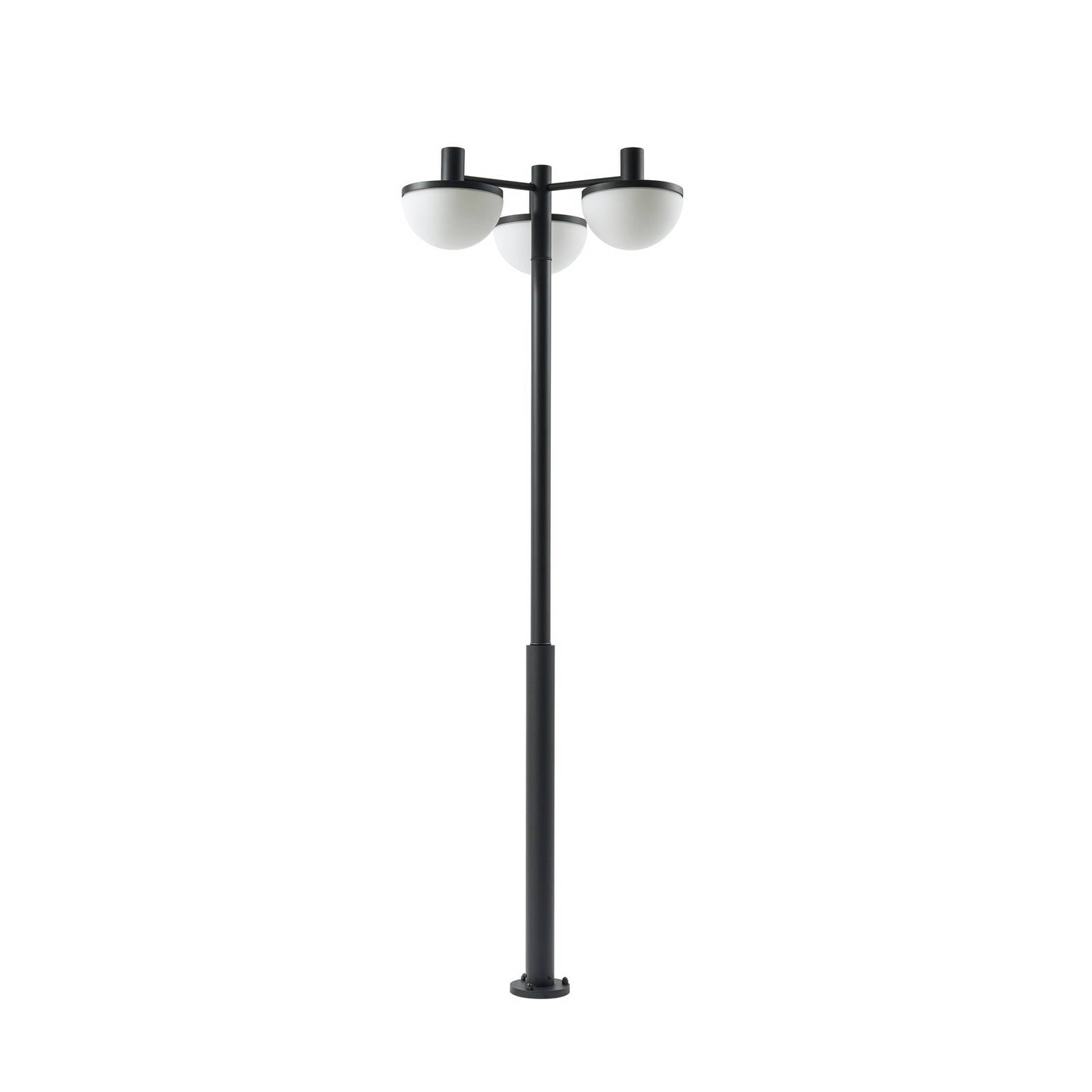 Lucande LED-Außenleuchte Toras, schwarz, 3-flg., CCT dimmbar
