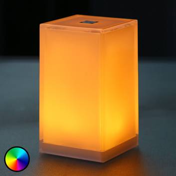 Bærbar bordlampe Cub, app kontrollerbar, RGBW