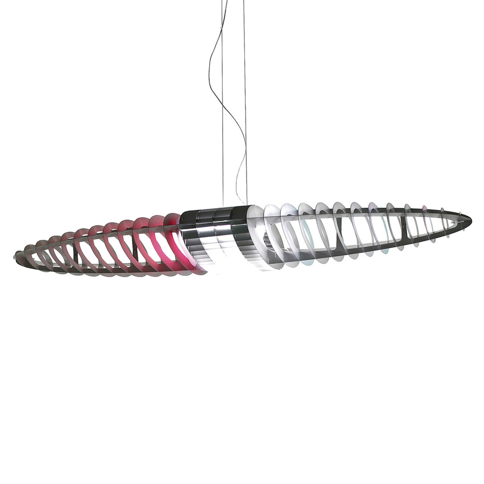 Luceplan Titania suspension avec filtres colorés