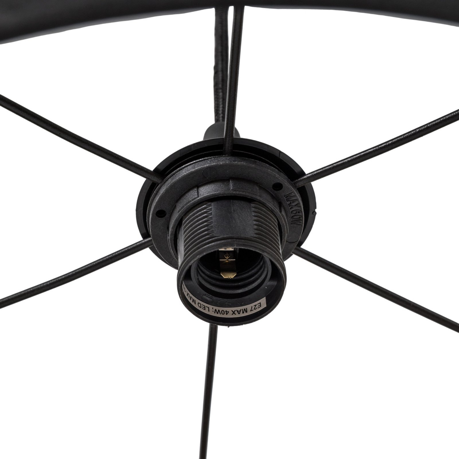 Lampa wisząca Triniti, czarny/złoty, Ø 60 cm, tekstylna