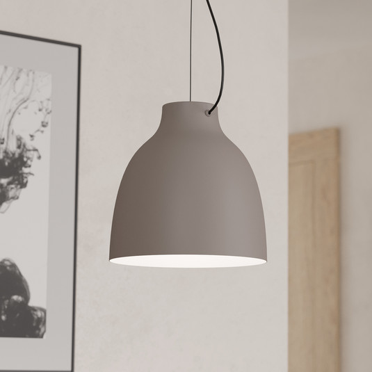 Hängeleuchte Camasca, 1-flammig, Ø 28 cm, taupe