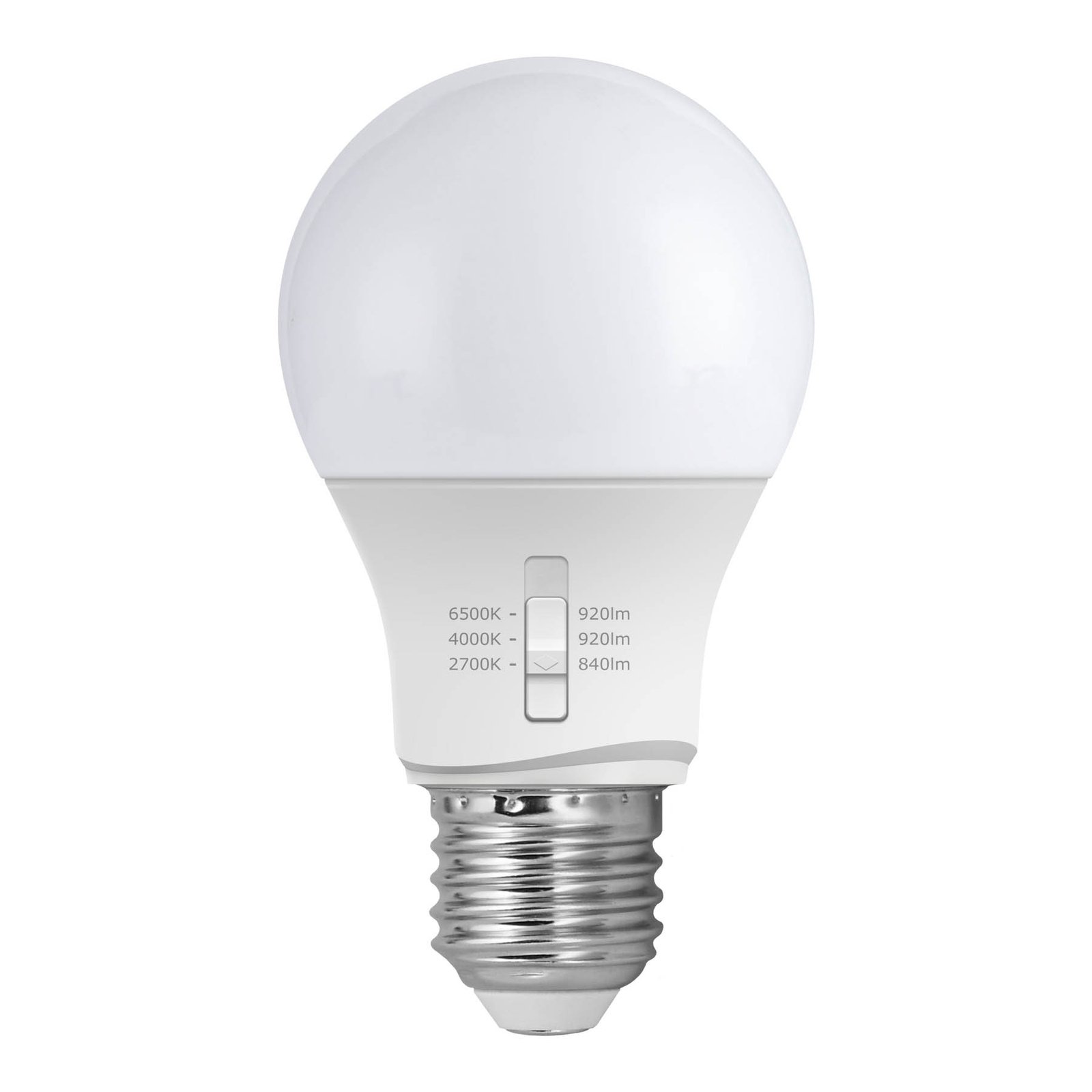 E27 8,5 W ampoule LED A60 CCT 2 700/4 000/6 500 K
