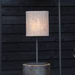 PR Home utendørsbordlampe Agnar, mørk grå/hvit, 57 cm