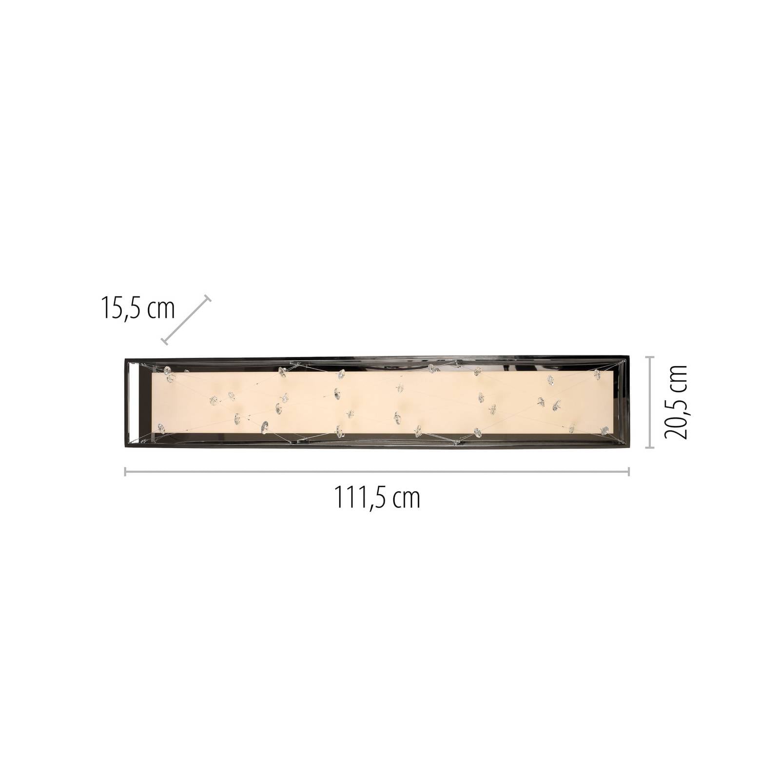  Paul Neuhaus Paul Neuhaus Skina Led Ceiling Lamp, Chrome, 112 Cm, Cct, Dimmable, Remote Control 