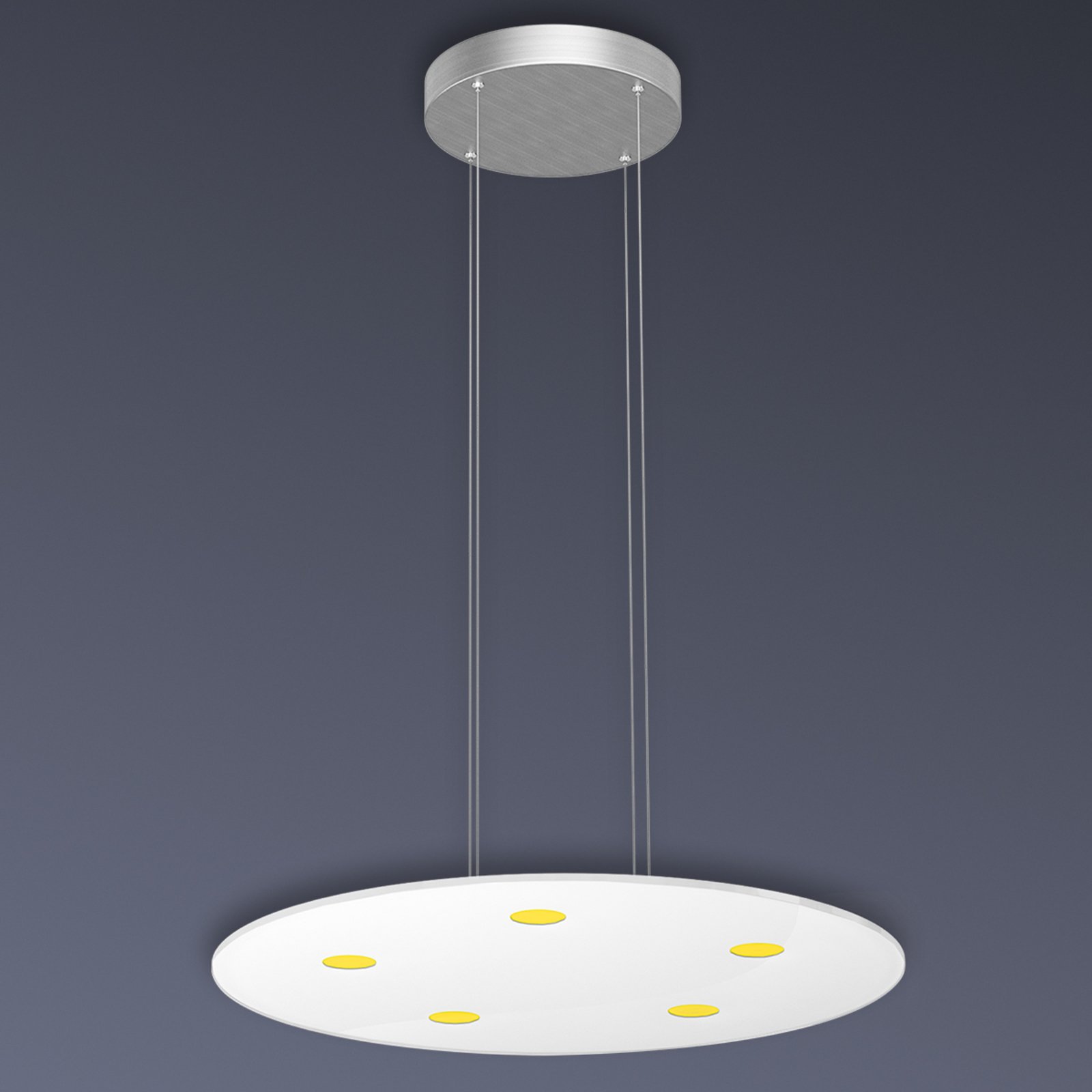 Suspension LED ronde Sunia avec variateur tactile