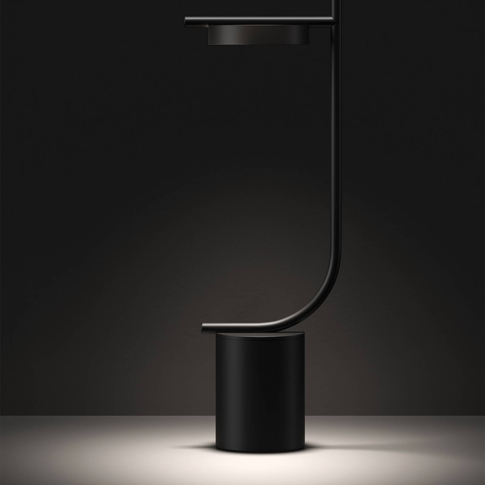 Lampa stołowa LED z akumulatorem Grupa Igram, czarna, 40 cm, IP44