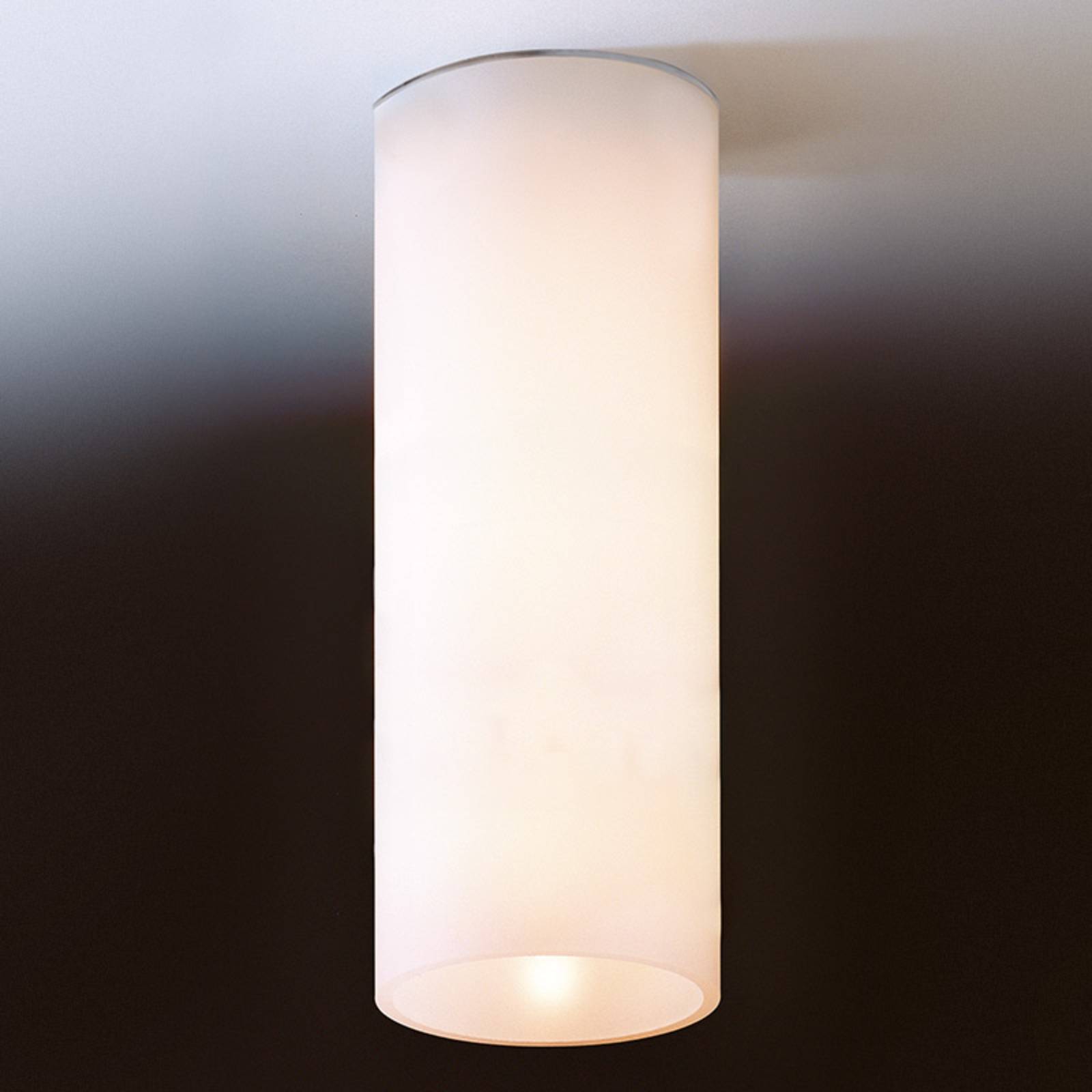 Reageren Gecomprimeerd Betekenis Eenvoudige plafondlamp DELA van wit glas | Lampen24.be