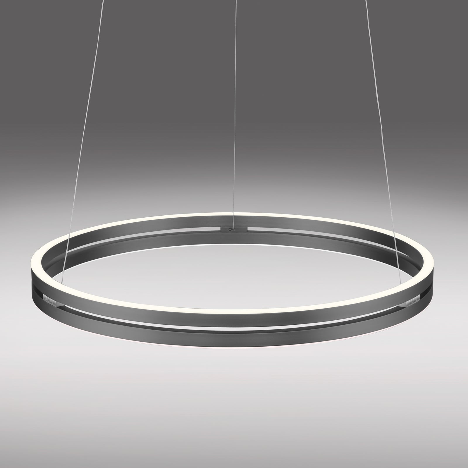 E-Loop LED-Hängeleuchte, mystic grey, Ø70cm, Alu, CCT - PURE E-Loop LED-Hängeleuchte, mystic grey, Ø70cm, Alu, CCT - PURE