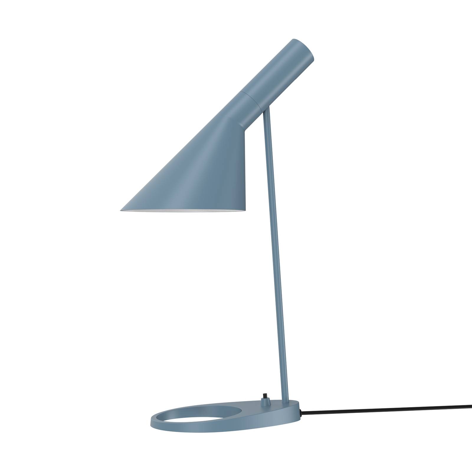 Louis Poulsen Designová stolní lampa Louis Poulsen AJ modrošedá