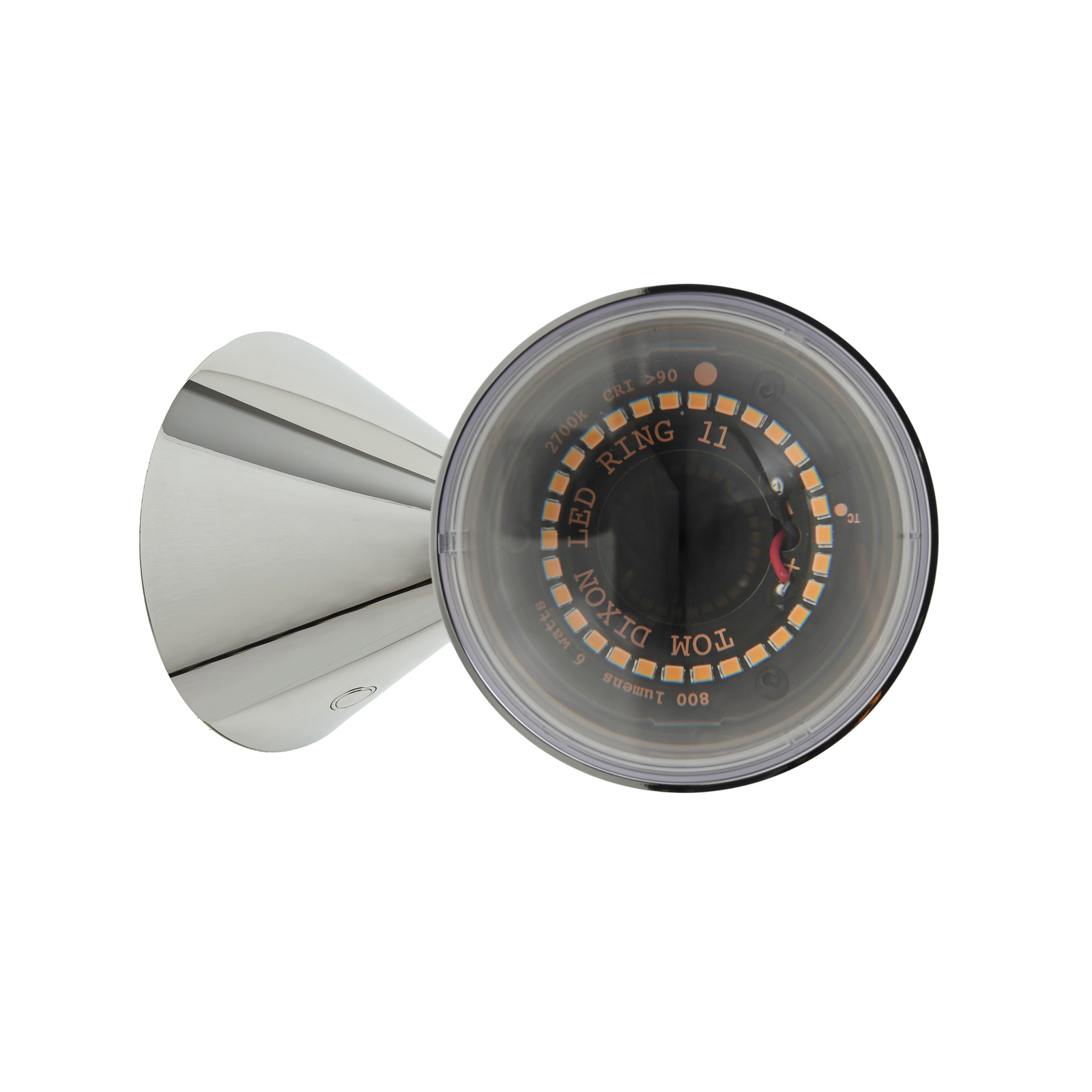 Tom Dixon LED wall light Pose, silver, 21 cm, plastic Tom Dixon LED wall light Pose, silver, 21 cm, plastic