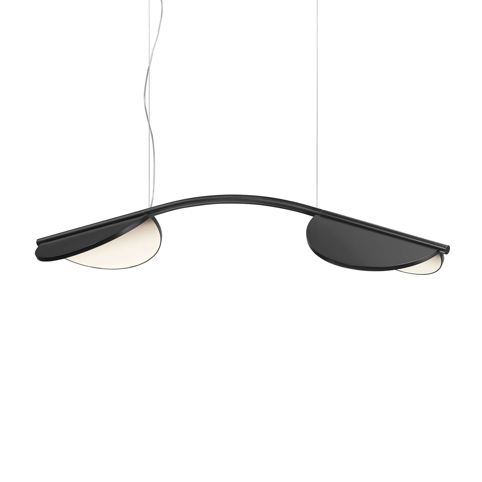 FLOS Almendra Arch LED hanging light, long, grey