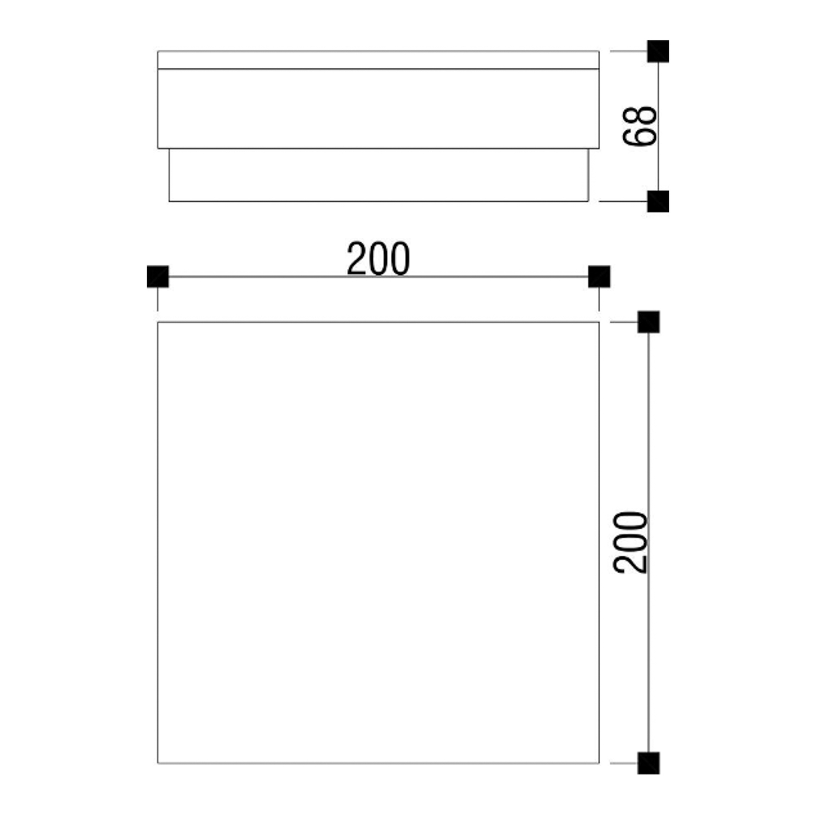 Lámpara de suelo empotrable LED Tabit, 20 x 20 cm, transitable