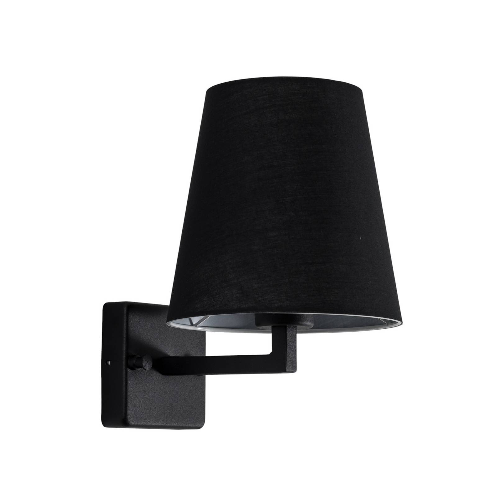 Wandleuchte Profil, schwarz, Metall/ Stoff, Höhe 30 cm
