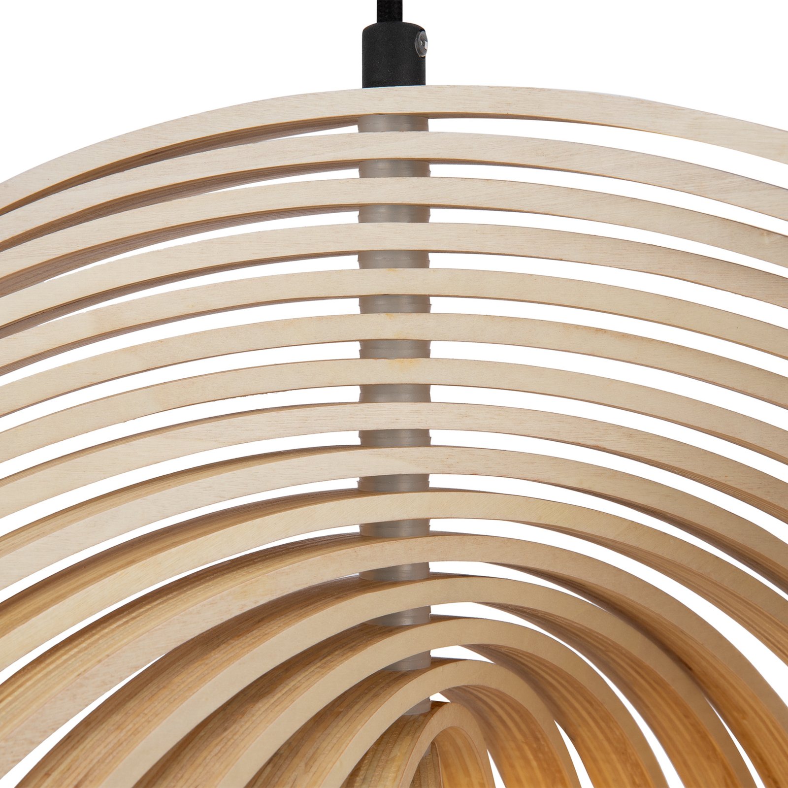 Maytoni Roots pendant light, spherical shape, Ø 60 cm, beige, wood