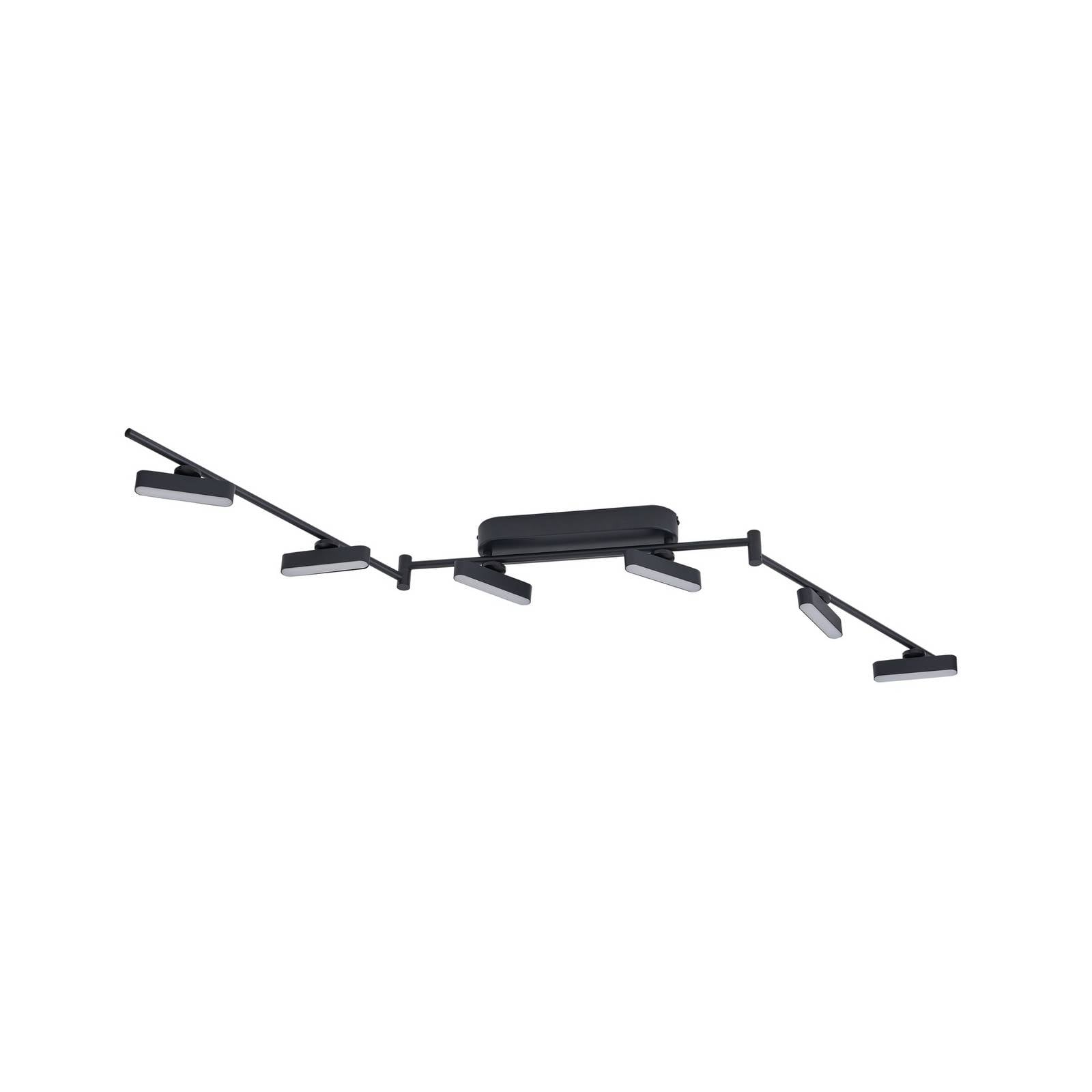 Lindby LED-Strahler Eldrin, schwarz, 6-flg., Lichtleiste