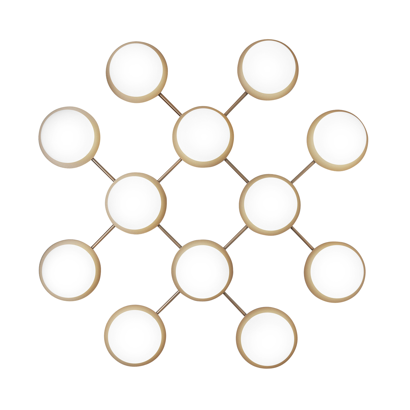Liila 12 Wandlamp/Plafondlamp Nordic Gold/Opal White - Nuura