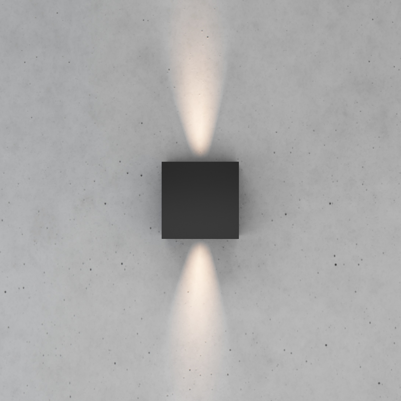 Zuza 2 wall light, black, metal, four blades, 10 cm, G9