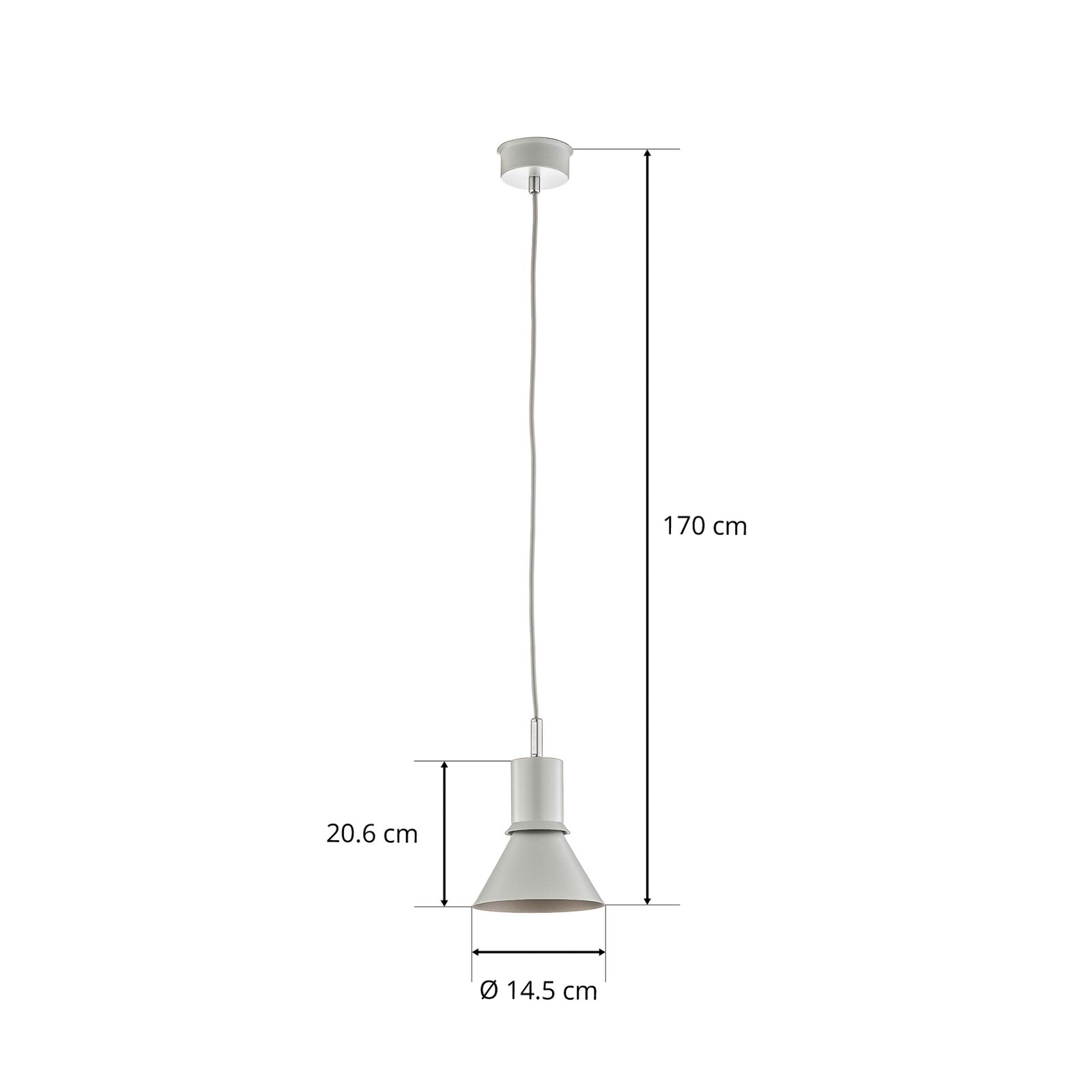 Anglepoise Type 80 hengelampe, tåkegrå