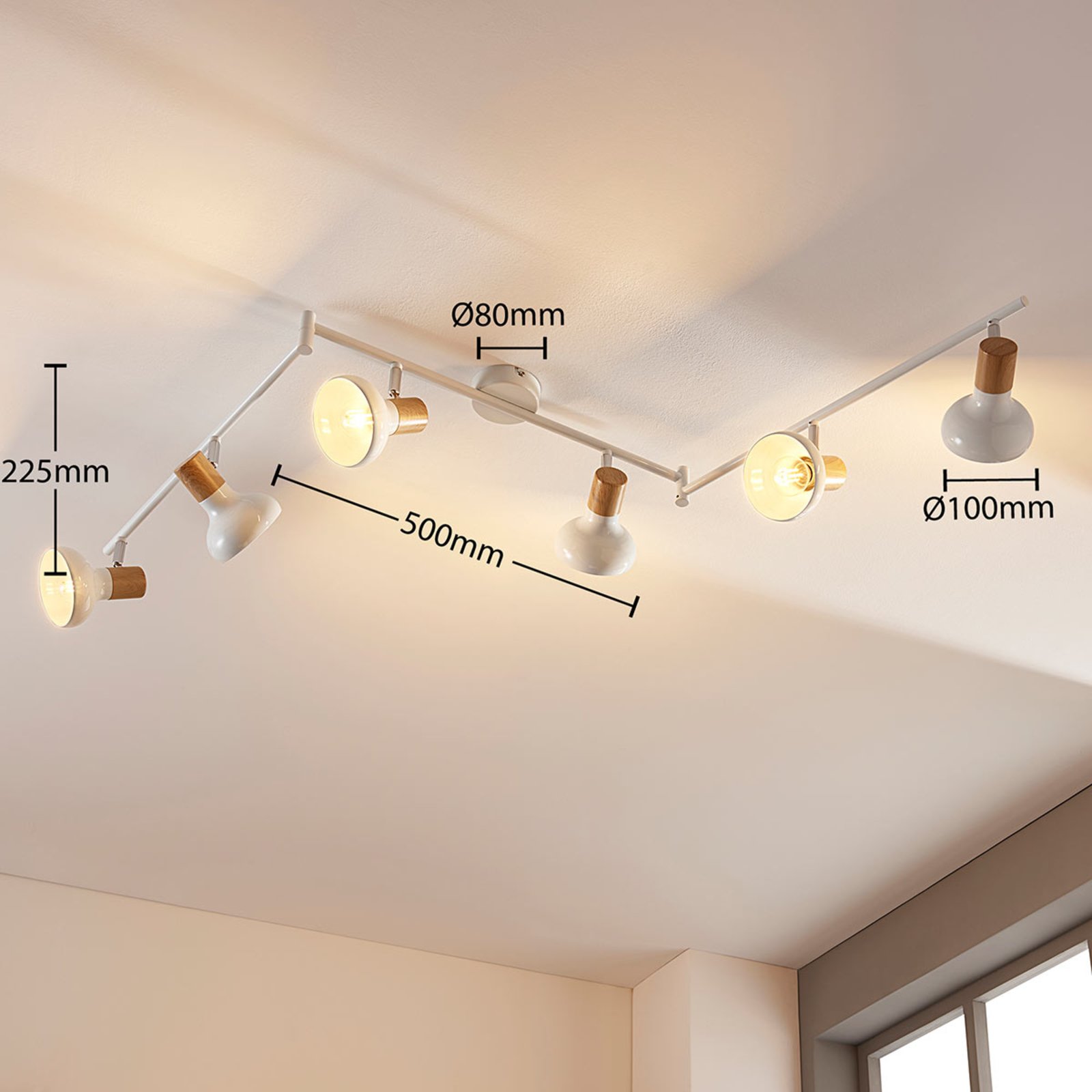 Fridolin Stropní Lampa White - Lindby