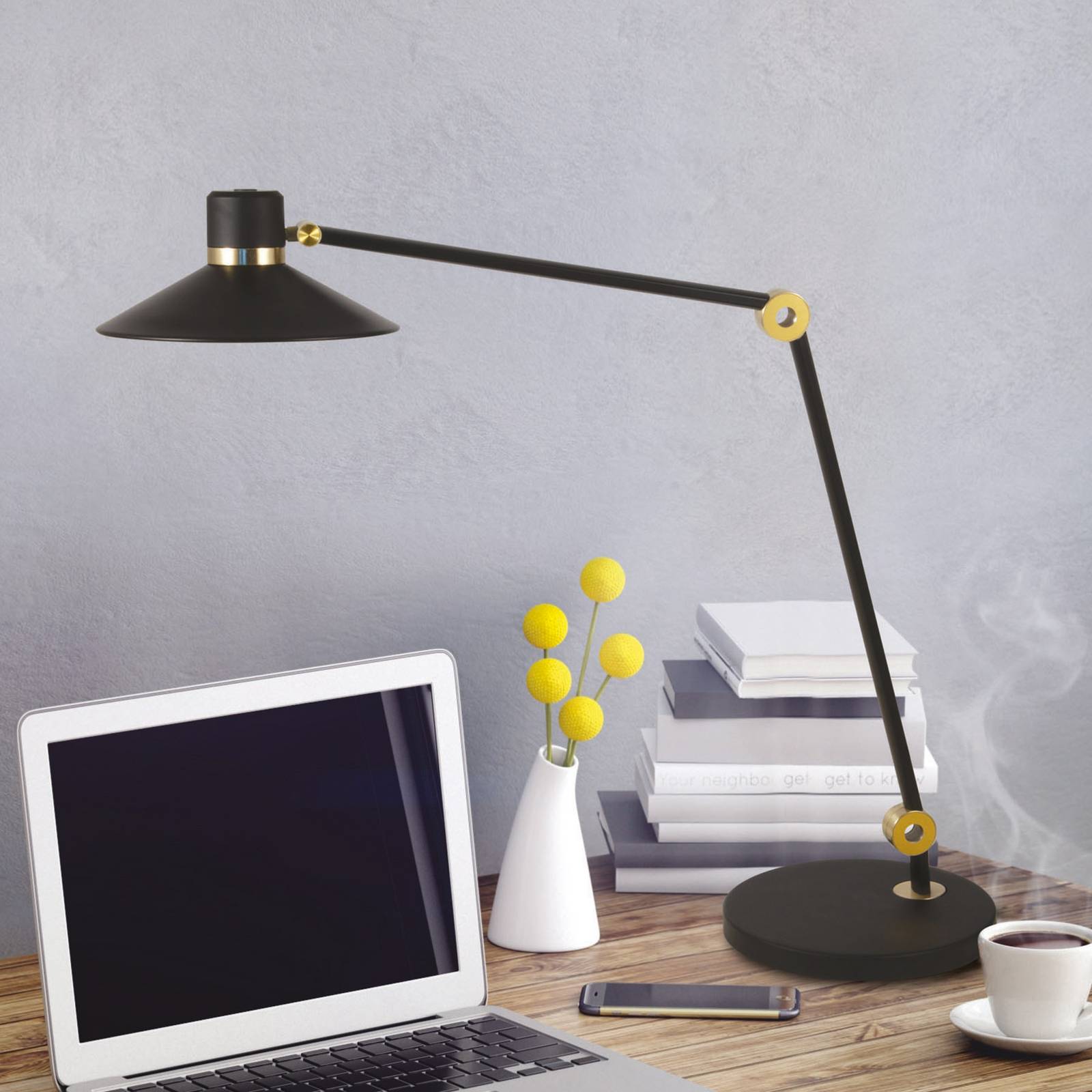 Fabas Luce LED stolní lampa Panarea s dotykovým stmívačem CCT