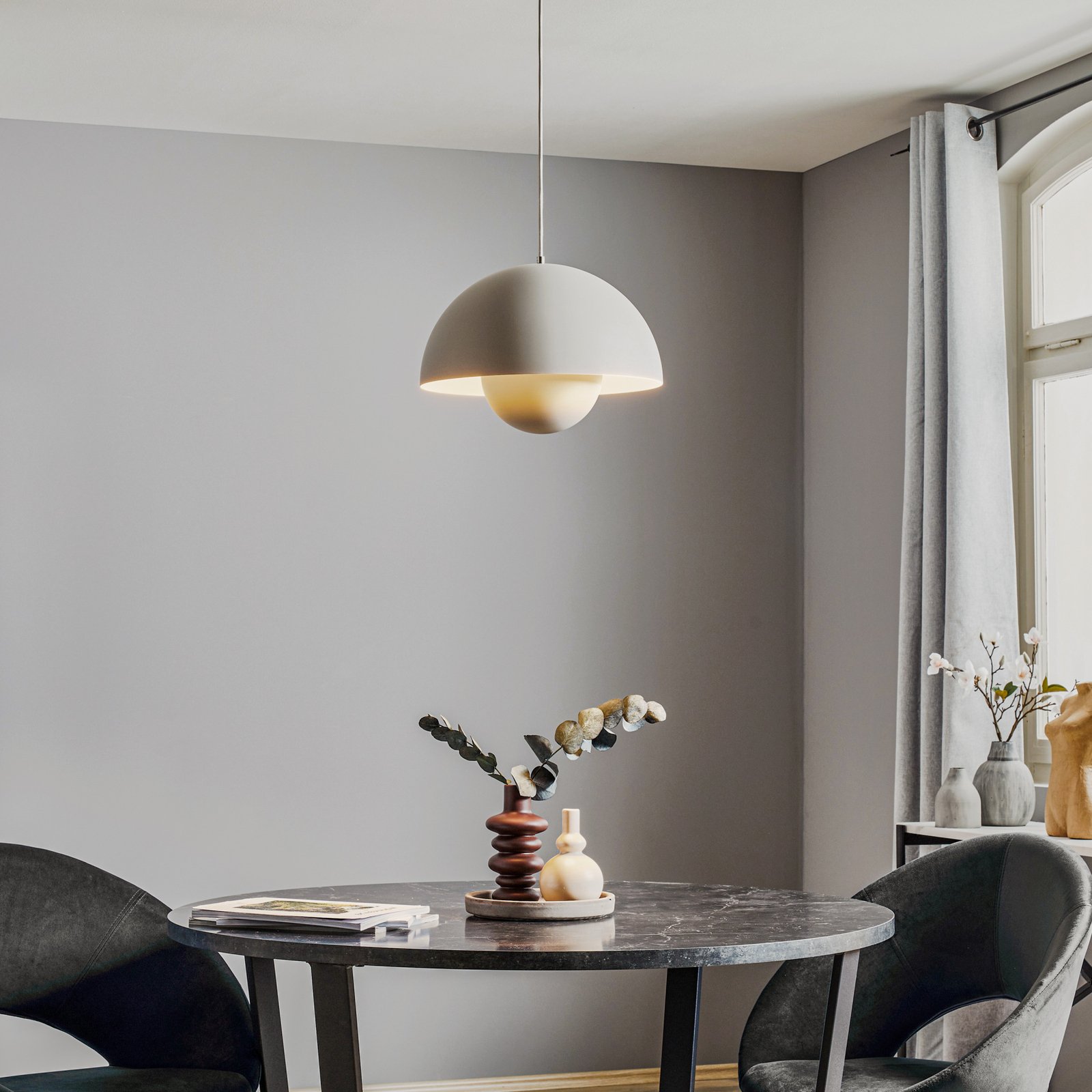 Lámpara colgante Flowerpot VP7 Gris claro mate - &Tradition