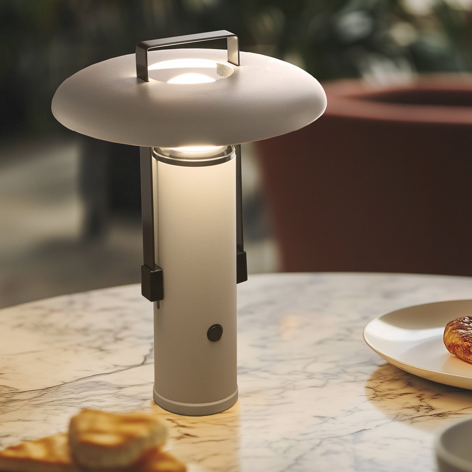 LED table lamp Camping, white, aluminium, PMMA, CCT LED table lamp Camping, white, aluminium, PMMA, CCT