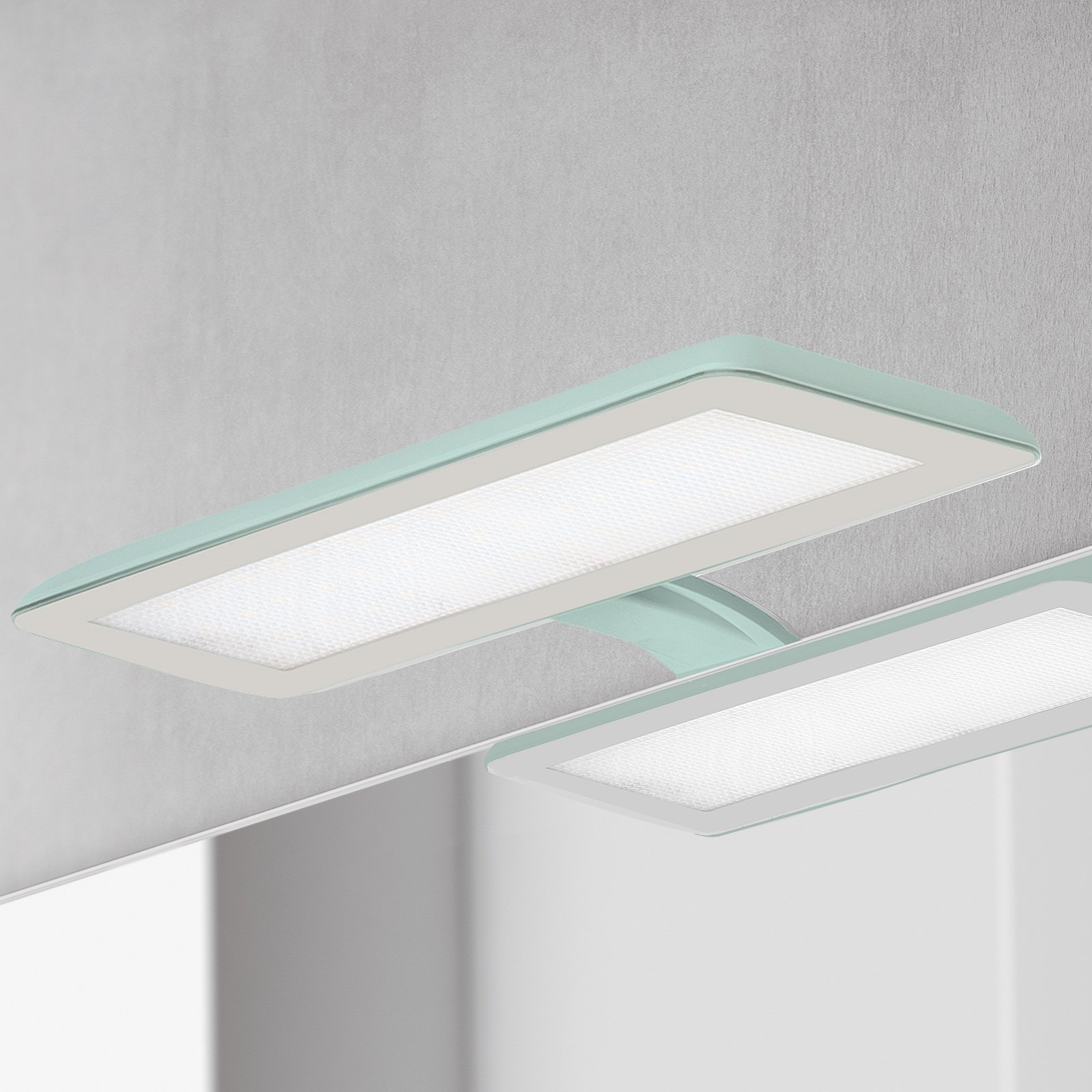 Φωτιστικό καθρέφτη Nikita LED, aquamarine/ατσάλινο γκρι