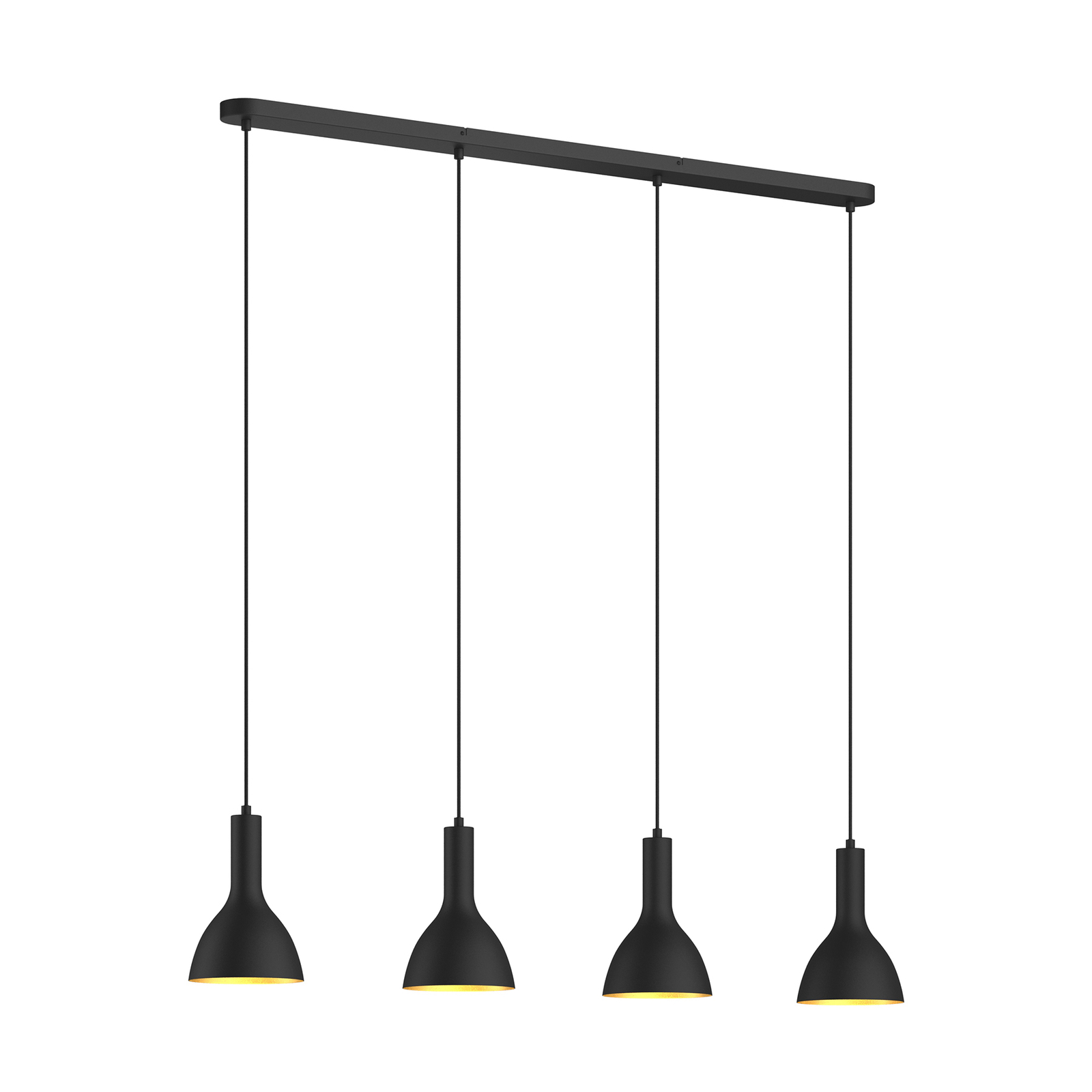 Arcchio Cosmina hanging lamp, 4-bulb long black