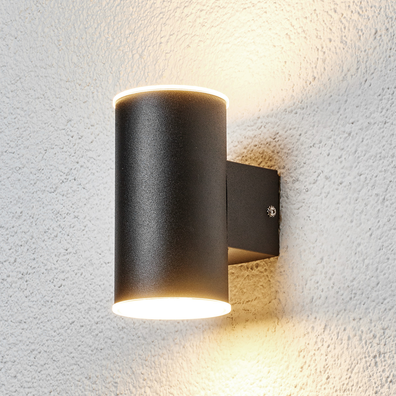 LED-Außenwandleuchte Morena in Schwarz 2fl.