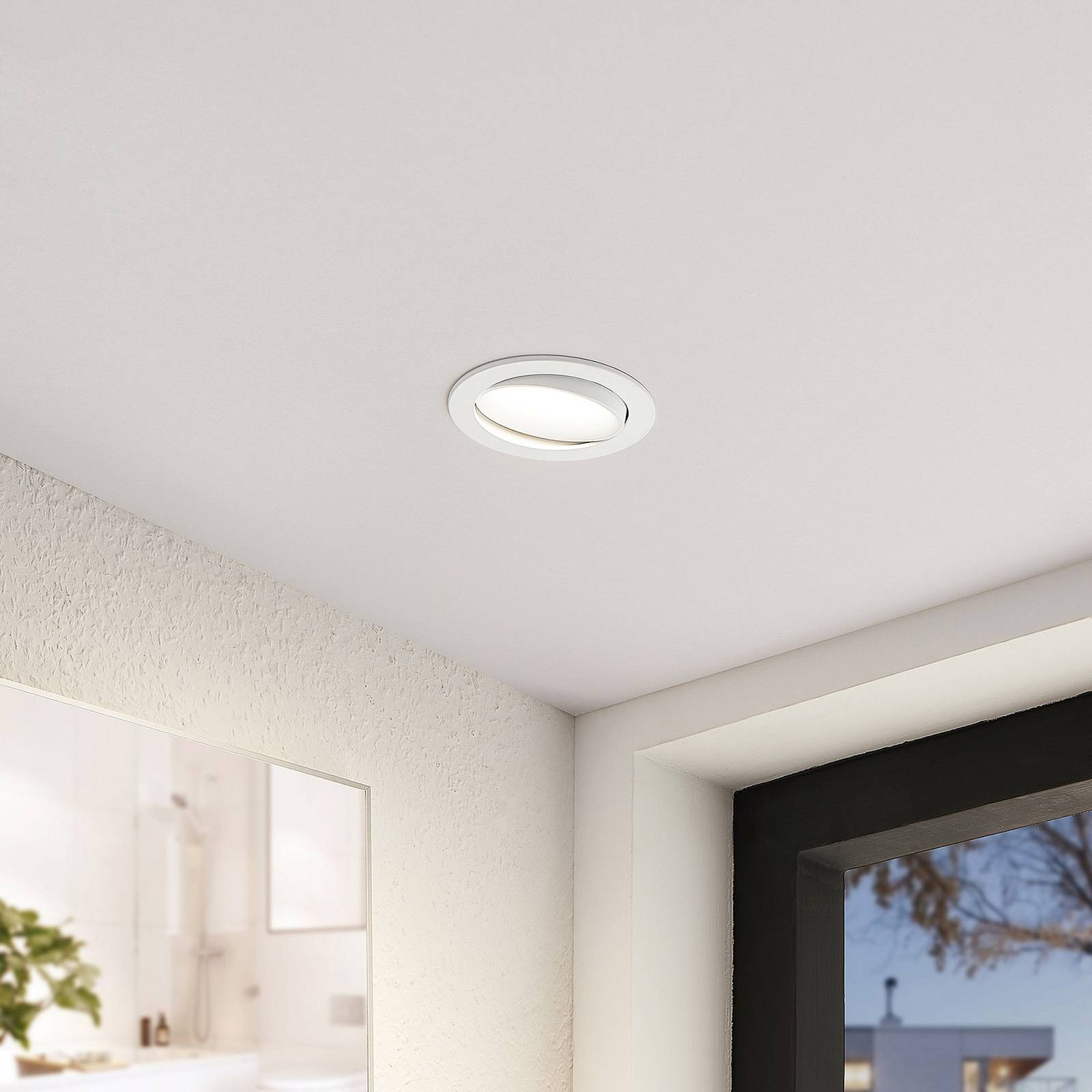 E-shop Arcchio LED vstavané svietidlo Katerin, biele, otočné, sada 3 ks