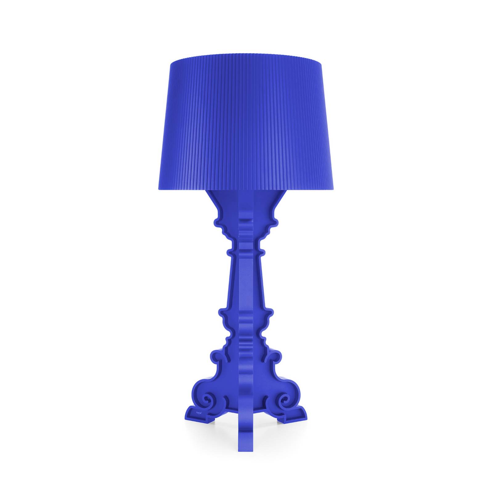 Kartell Tischlampe Bourgie Mat, blau, 78 cm, 3-flammig, E14