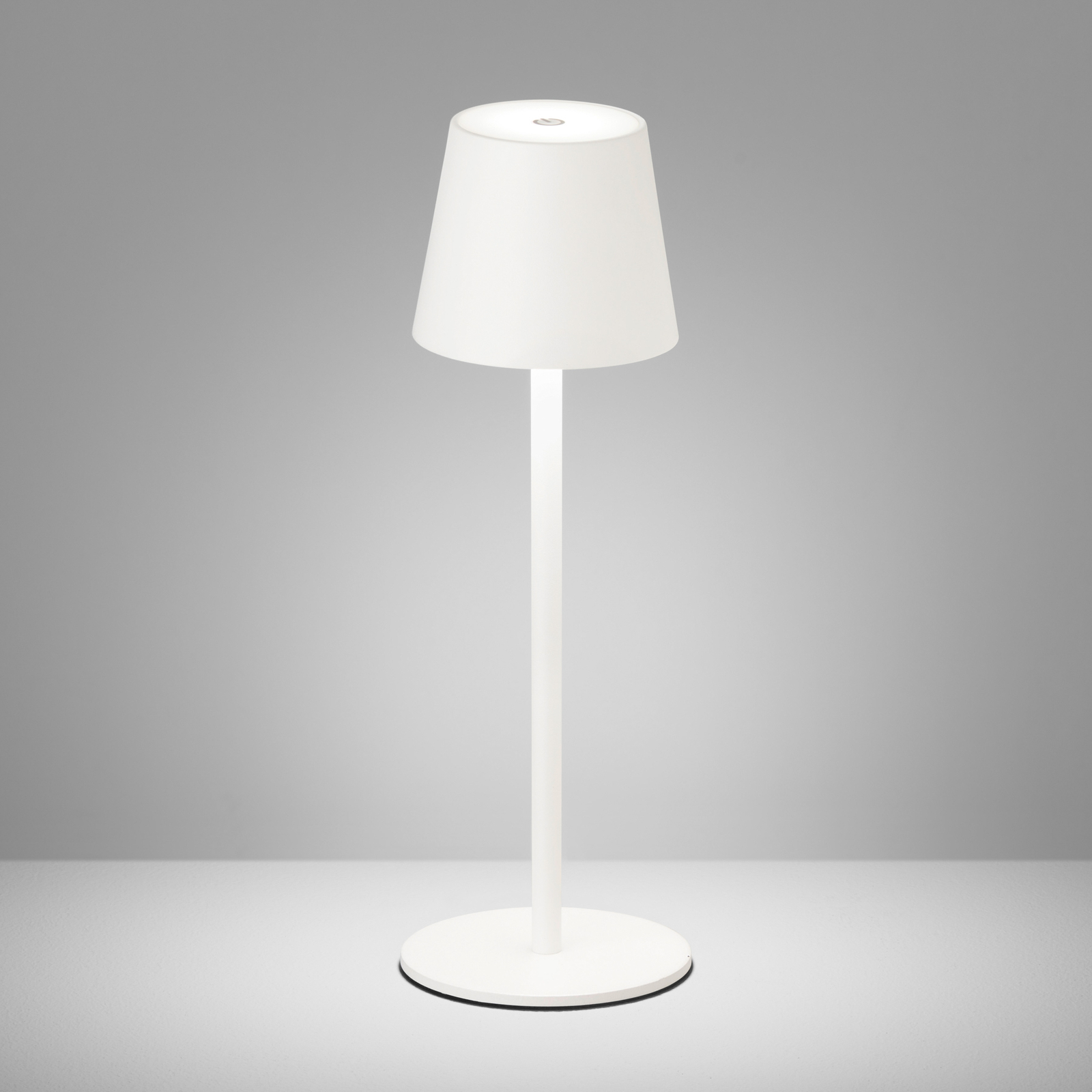 Lampa stołowa LED Tropea akumulator biała piaskowa