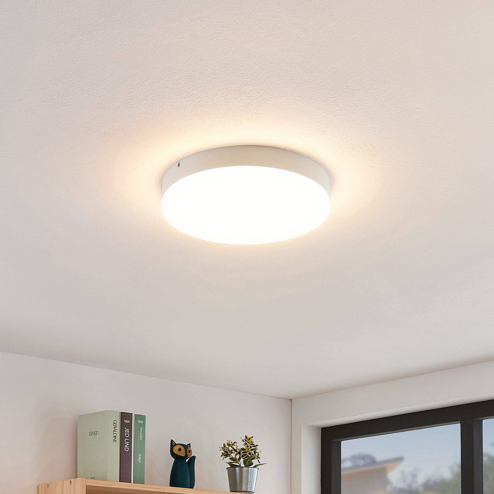 Lindby Leonta LED-loftlampe hvid Ø 25 cm