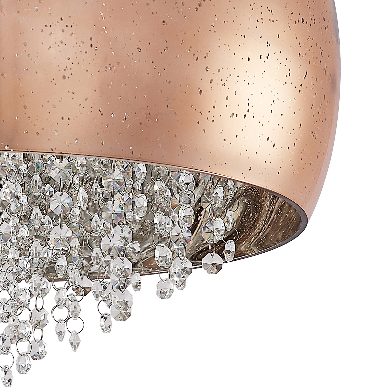 Lucande Elinara crystal ceiling lamp 6-bulb copper