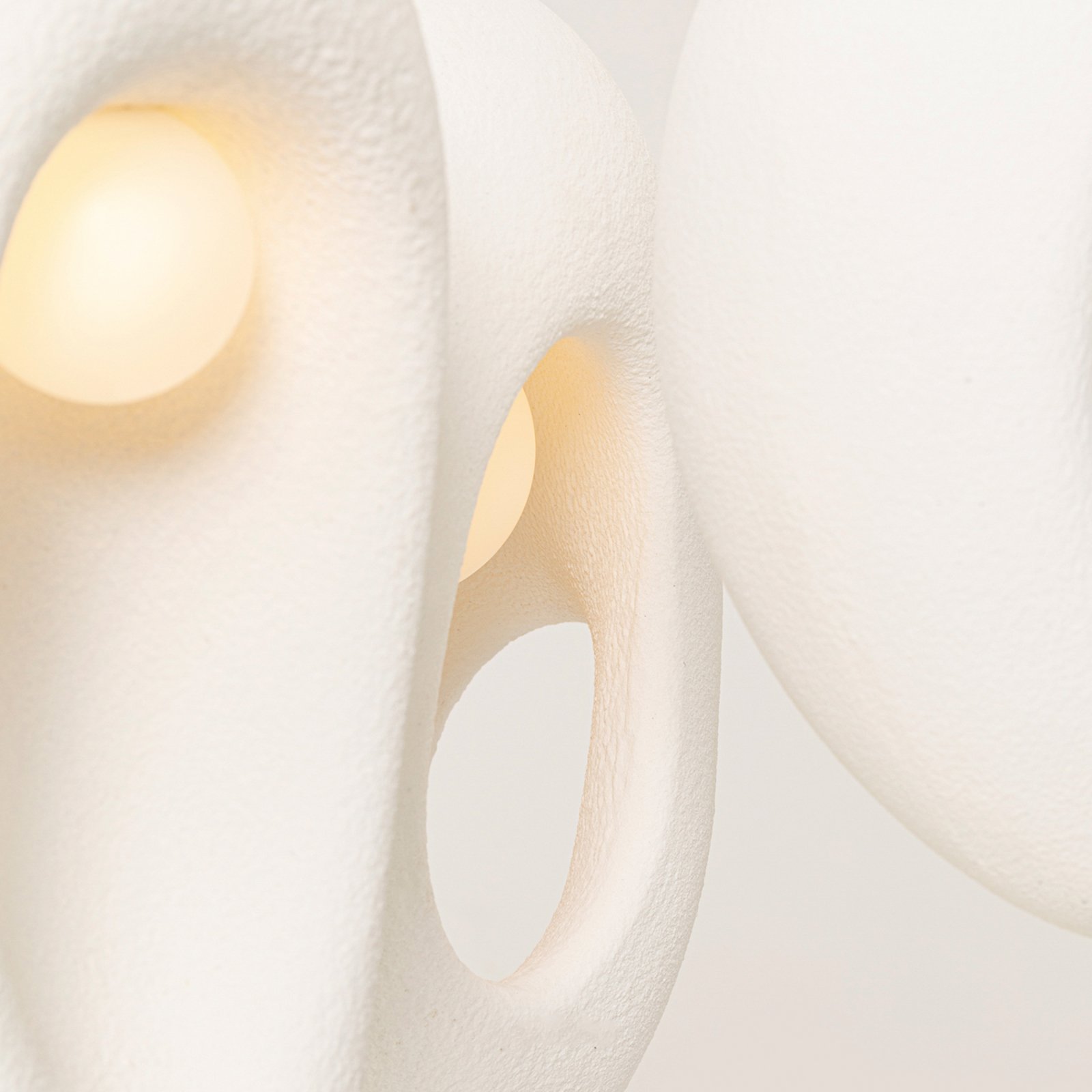 Lámpara colgante KARE Soul Dining, blanca, yeso, 53 cm, G9 Lámpara colgante KARE Soul Dining, blanca, yeso, 53 cm, G9