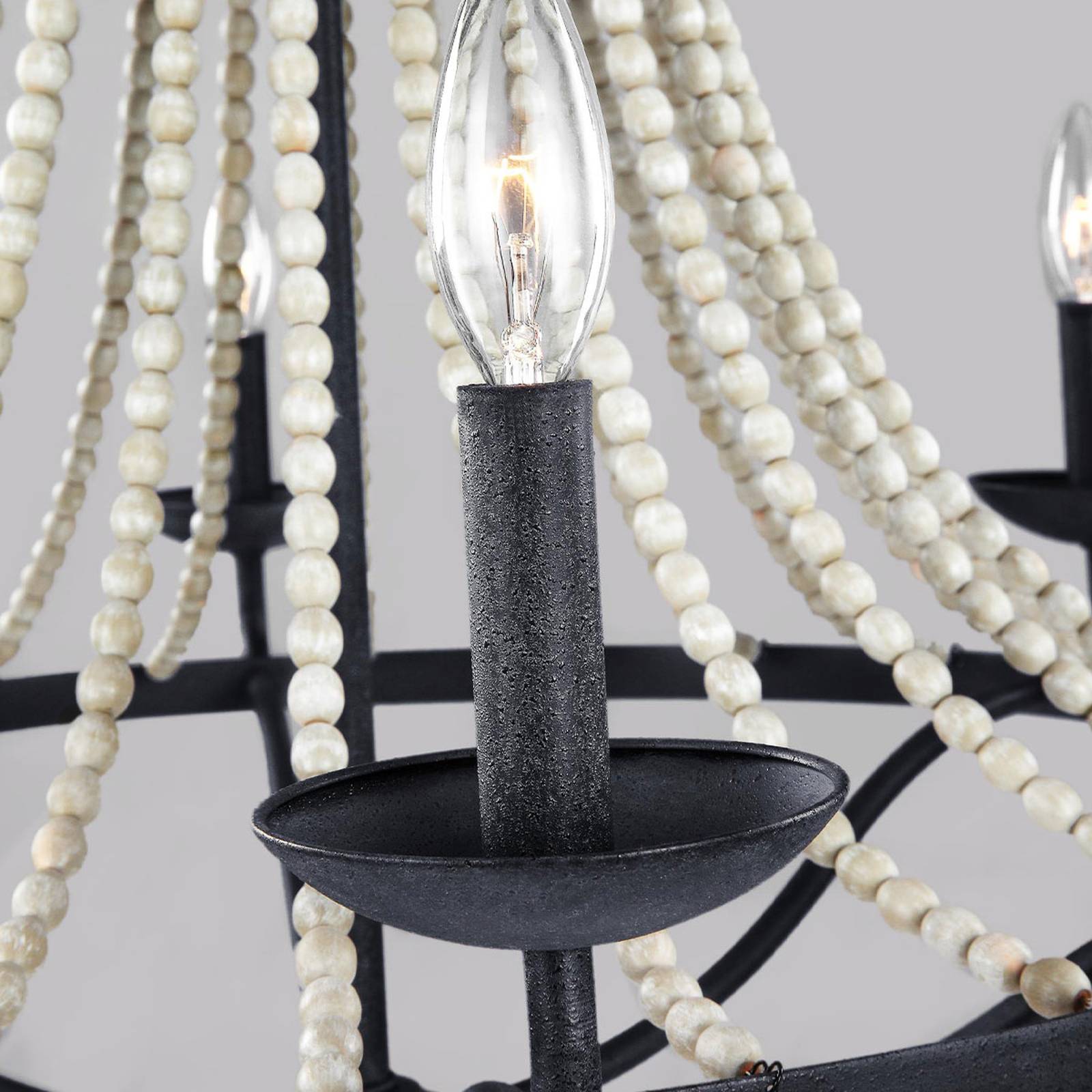 FEISS Nori chandelier, 6-bulb